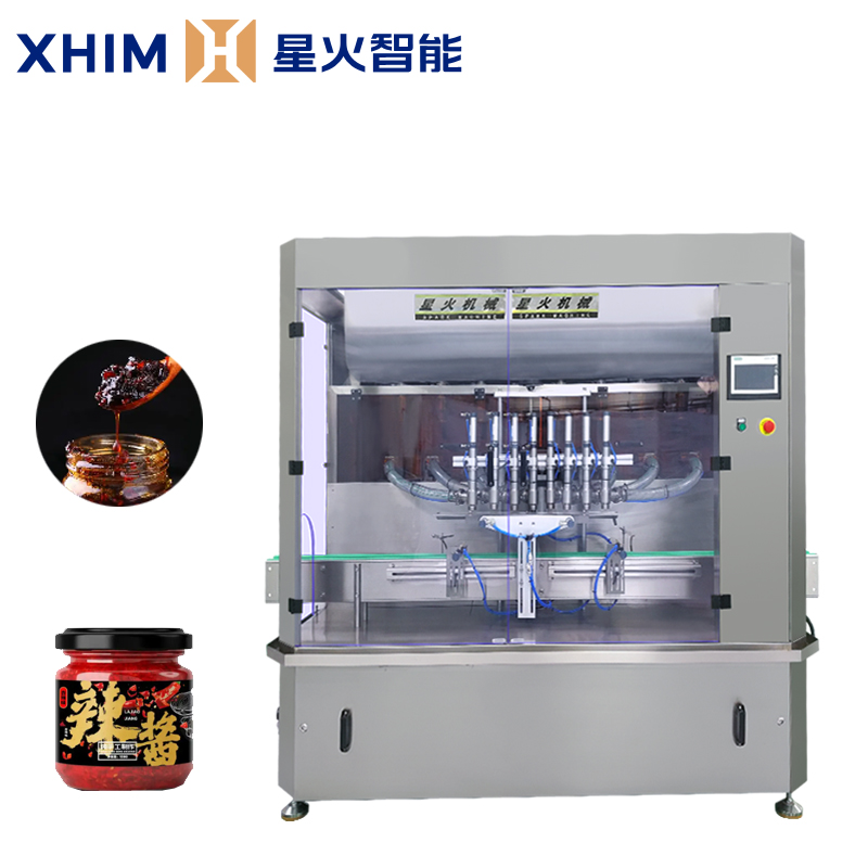 全自动酱料灌装生产线视频