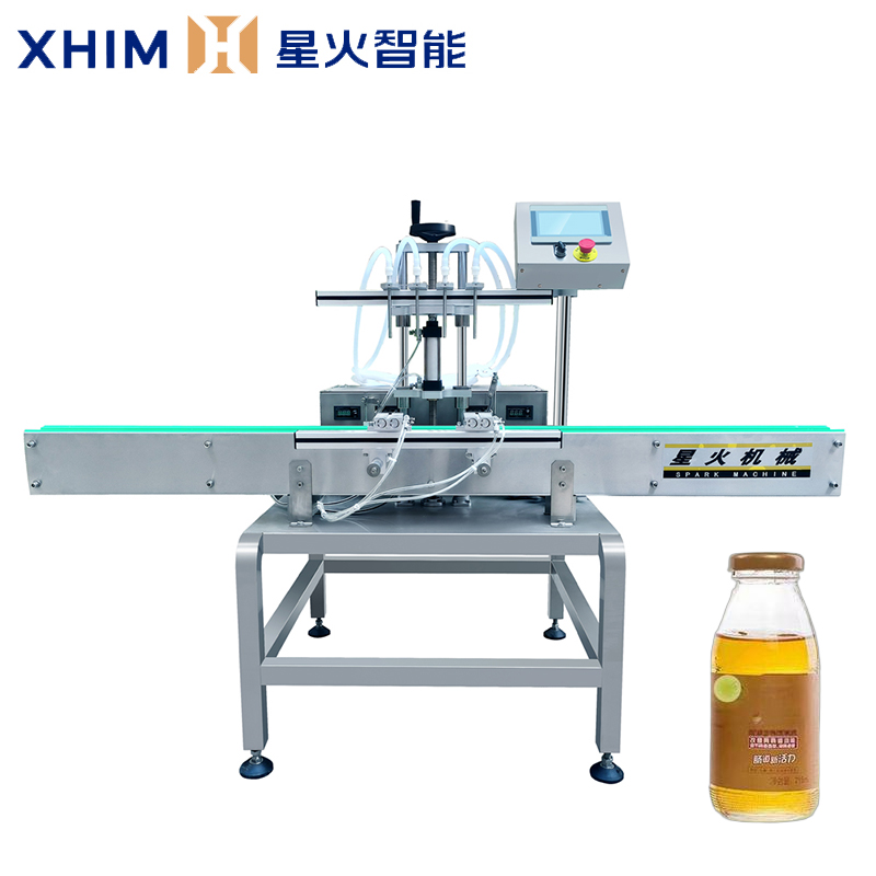 全自动四头齿轮泵灌装机-小型液体灌装机械