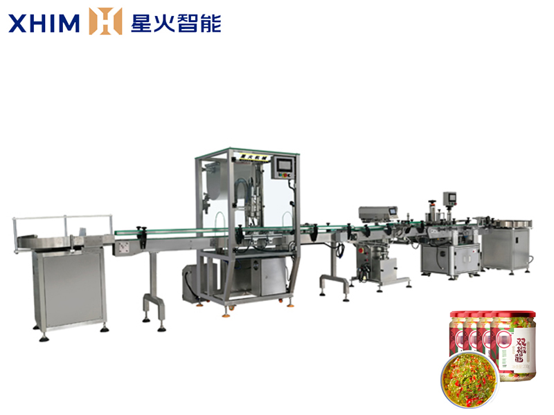 双头颗粒酱灌装生产线-自动化酱料灌装