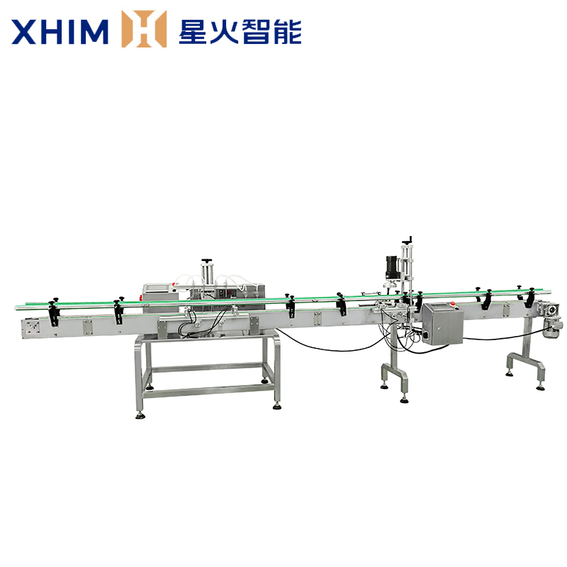 自流式液体灌装机压盖一体机-小型灌装机生产线