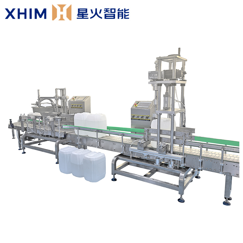 大型称重灌装旋盖机-全自动灌装旋盖一体机