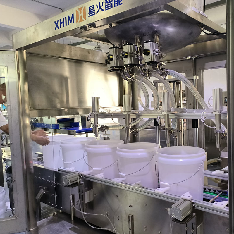 全自动广口桶灌装设备-25L桶装化工液体灌装机